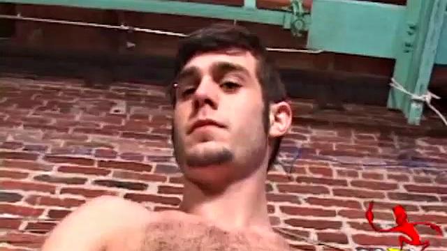 Woody Steel sneaks off to his private place in the garage to jerk off. There, he strips down and works up a boner. Once hard, he strokes with determination and edges himself a few times before pumping his load onto the floor.