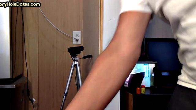 Gloryhole DILF assfucked in sling by cocksucked BF