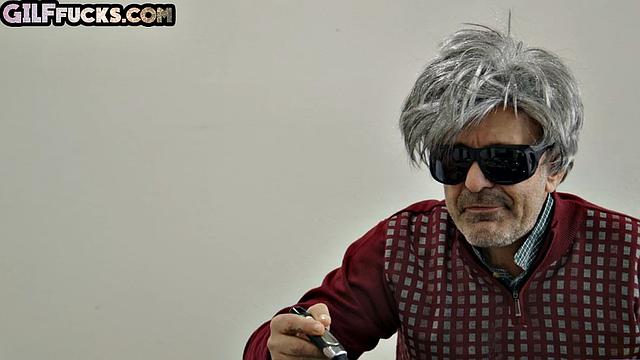 Horny lingerie granny gets drilled