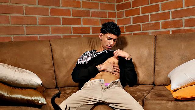 Noah Smith takes a hard pounding from another man and can't hold back his moans