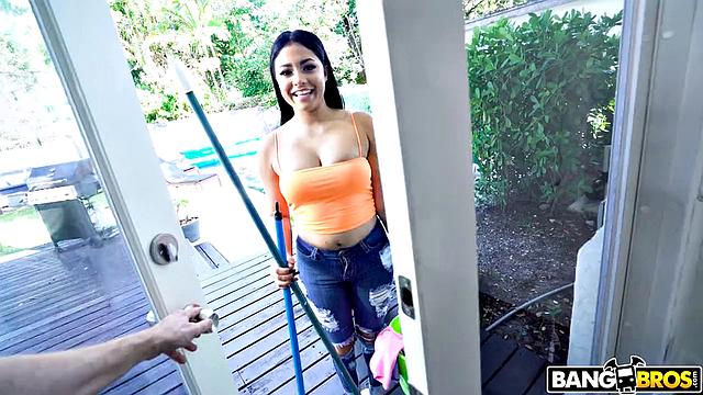 Horny Maid Fucks for Money!