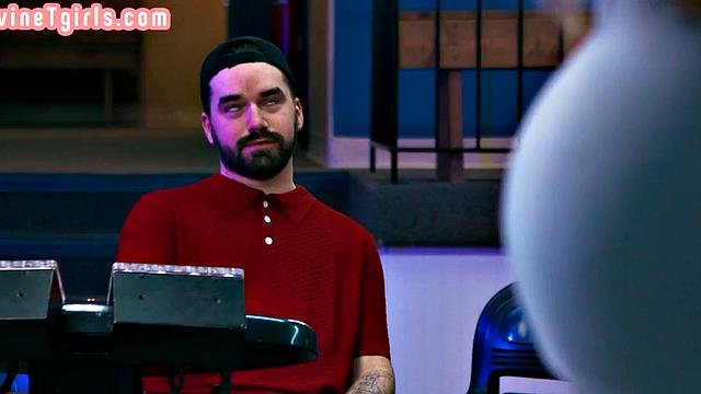 Public fuck with busty trans in bowling alley