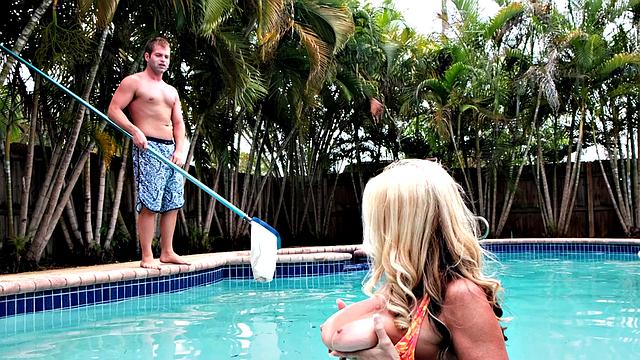 Maddie's poolside fuck