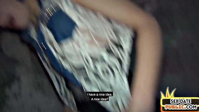 Cockhungry slut gets pussysmashed outdoors