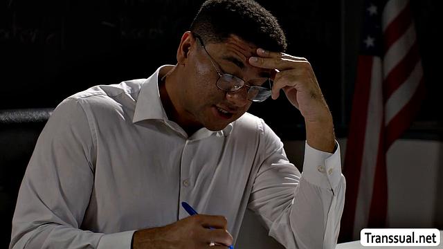 Giving my teacher a titjob to pass exam