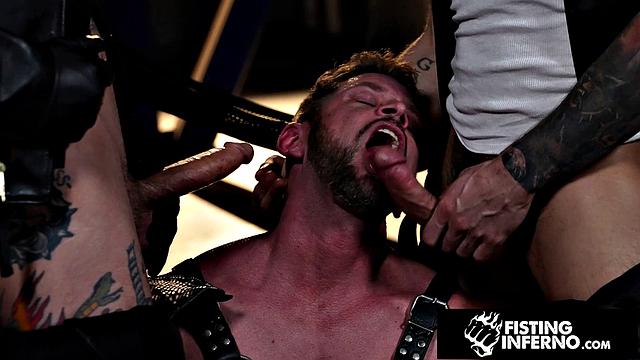Horny Bottom Mouth & Ass Domed By Tatted Studs - FistingInferno