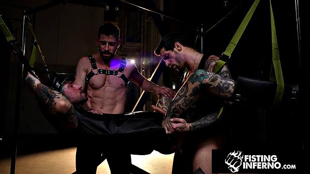 Horny Bottom Mouth & Ass Domed By Tatted Studs - FistingInferno