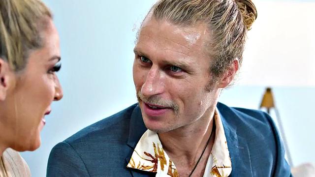 Massaging bitches share in threeway while fucking hard