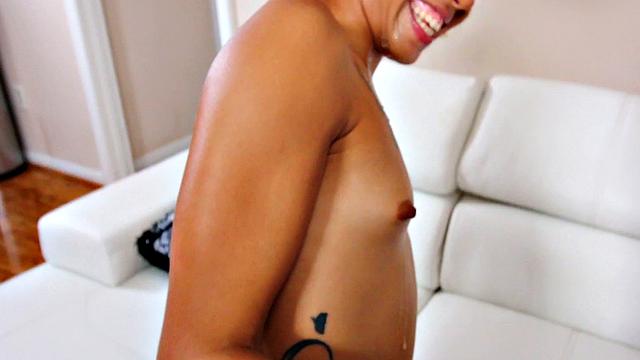 Hot Ebony Spinner Welcomes a Guy To Porn