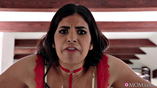 Big Tits MILF Fucks Messy Step Son