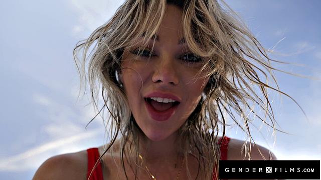 GenderXFilms - Hot Trans Lifeguard Outdoor Fuck with Muscle Hunk