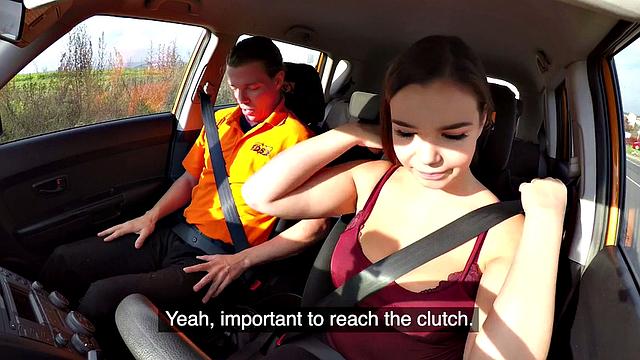 Curvy eurobabe stuffed by driving tutor after oral 69