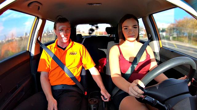 Curvy eurobabe stuffed by driving tutor after oral 69