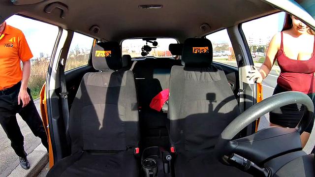 Curvy eurobabe stuffed by driving tutor after oral 69