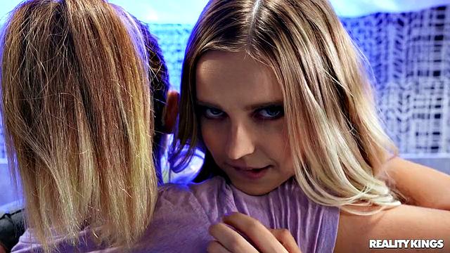 Sweeping With Her Big Natural Tits