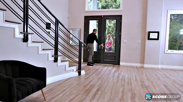 Blonde teen Athena Fleurs gets fucked and creamed at babysitting gig.