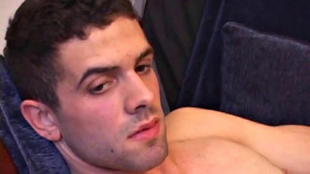 Tattooed Jesse strips naked and gets his skater punk dick nice and hard for a first time solo, savoring the pleasure his hand delivers, before shooting his cum load.