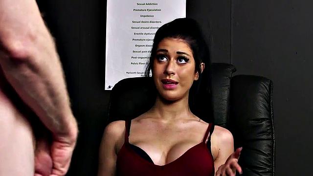 CFNM office voyeur babe watches as wanker jerks on her