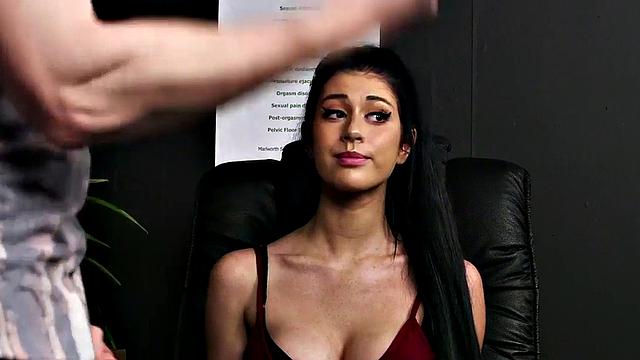 CFNM office voyeur babe watches as wanker jerks on her