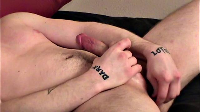 Adam is in front of Auntie's camera for another homemade amateur jerk off video. After stripping naked, the young man works himself stiff, and then pauses for a little ass fingering, before going back to stroking.