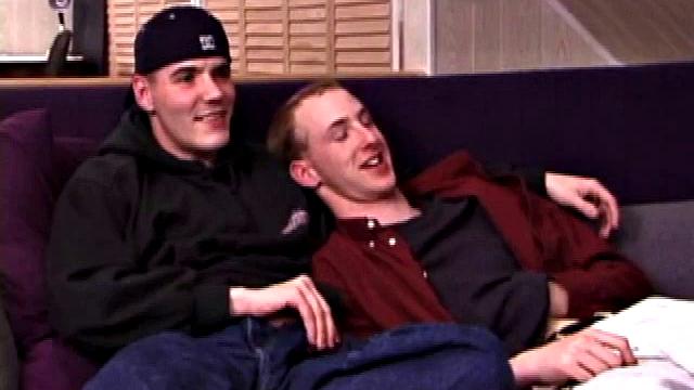 Aaron and Timmy have played before, so their comfort level is obvious in this scene. Making out rather passionately, they slowly strip each other naked.