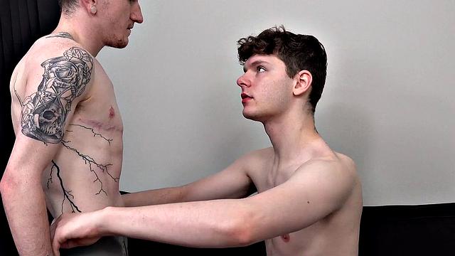 Skinny FTM amateur twink gets licked and fucked