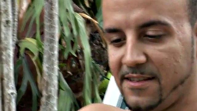 Small dick mistresses wank submissive in outdoor threeway