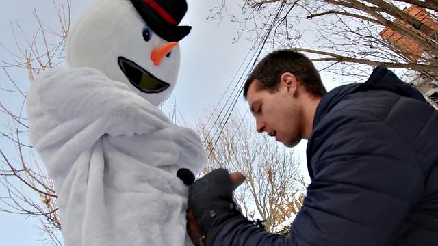 Snowman assfucking cute twinks after throating