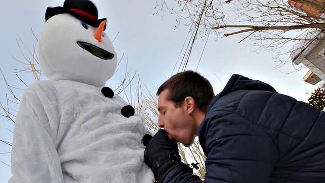 Snowman assfucking cute twinks after throating