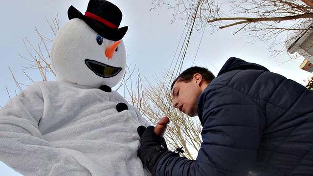 Snowman assfucking cute twinks after throating