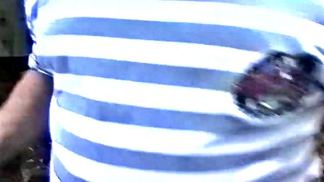 Busty teen flashing naked in public