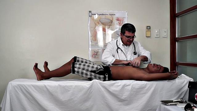 Kinky Doctor Tickles is delighted to have a cute new Asian boy for his tickling fetish treatment. But Russel isn't that ticklish, sadly.