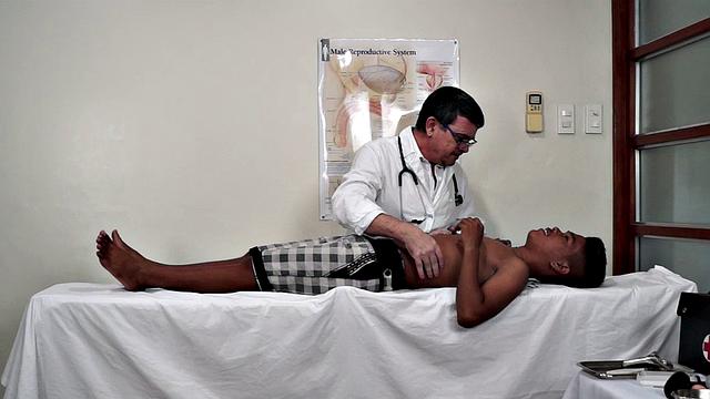 Kinky Doctor Tickles is delighted to have a cute new Asian boy for his tickling fetish treatment. But Russel isn't that ticklish, sadly.