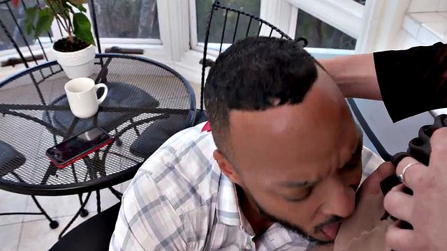 Redhead TS rammed by IR lover after sucking cock