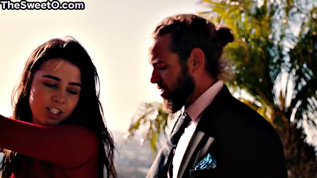 Petite 21yo babe drilled outdoors