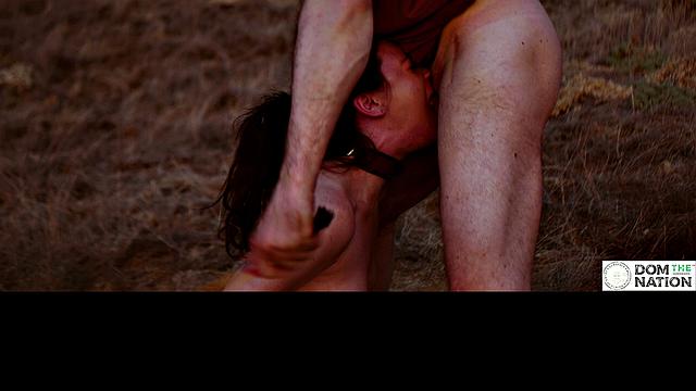 Ass fucked belly down on the ground, with mouth to ass