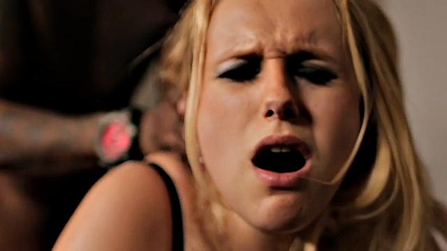 Slutty MILF smashed by black man in tight anal hole