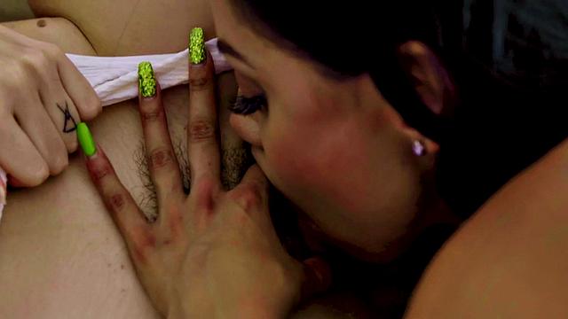 Dirty bitches love licking pussies after fingering