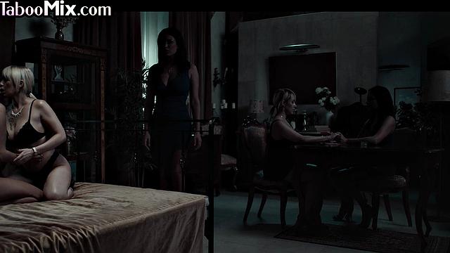 Naughty busty lesbians scissoring