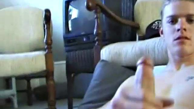 Tyler is One of the Nicest Guys.T his Sweet and Sexy Boy Strips Naked and Works his Cock With Great Enthusiasm.