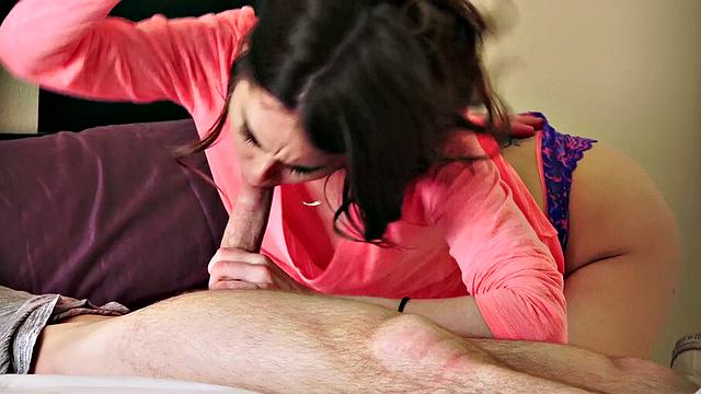 Two Sexy Brunettes Share a Cock