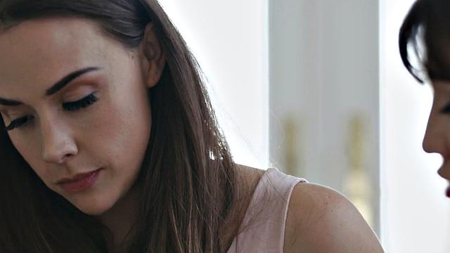 Busty trans beauty sucked before sex then cums on tits