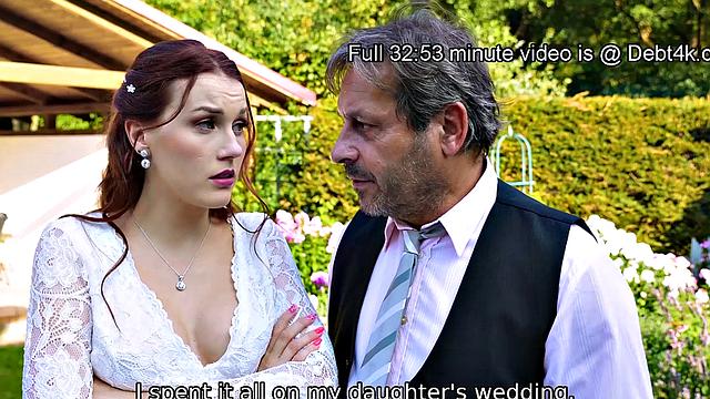 Bride get their tight holes drilled in Debt4k video