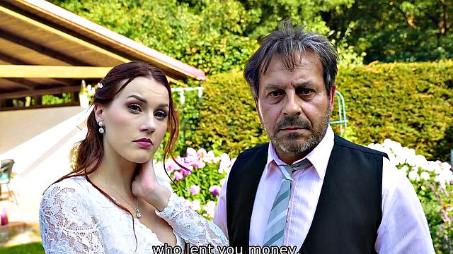 Bride get their tight holes drilled in Debt4k video