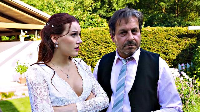 Bride get their tight holes drilled in Debt4k video