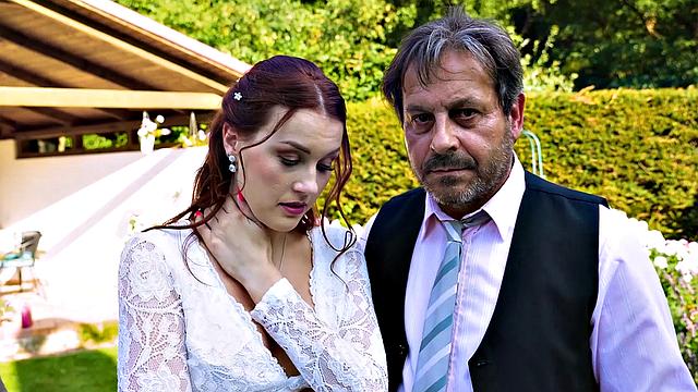 Bride get their tight holes drilled in Debt4k video