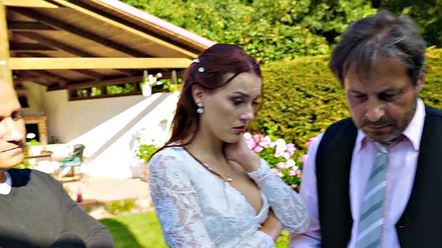 Bride get their tight holes drilled in Debt4k video