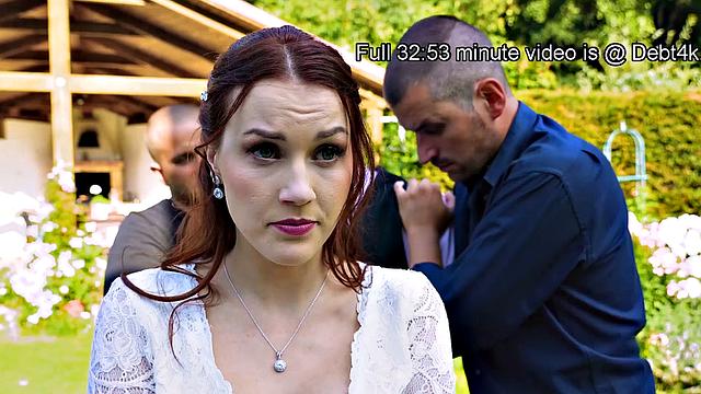 Bride get their tight holes drilled in Debt4k video