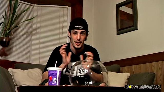 Axel Peeing in a Bowl! - Axel