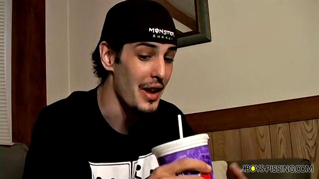 Axel Peeing in a Bowl! - Axel